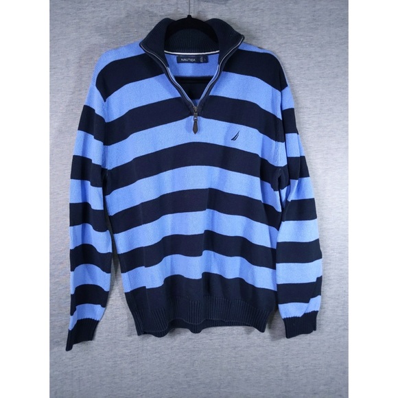 👯‍♀️Host Pick⚡️ Nautica Rugby Stripe Quarter Zip Sweater - Picture 3 of 9
